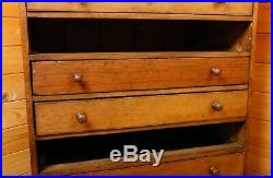 Rare early 20th century antique post office pine chest of drawers