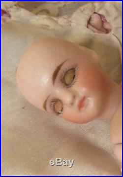 Rare early Antique all Bisque French Mignonette Doll swivel neck sleep eyes 1880