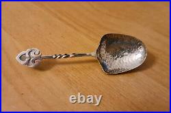 Rare & early Harold Sargison sterling silver Caddy spoon c1920's, hand wrought