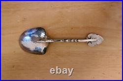 Rare & early Harold Sargison sterling silver Caddy spoon c1920's, hand wrought