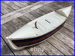 Rare early RNLI life boat Antique Tinplate Collection Box tin with key