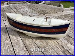 Rare early RNLI life boat Antique Tinplate Collection Box tin with key