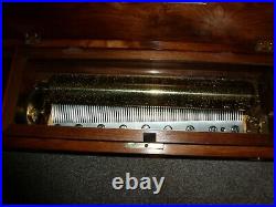 Rare early leaver wind cylinder music box