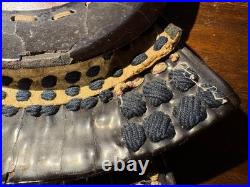 Rare early original Japanese samurai armour NODOWA gorget