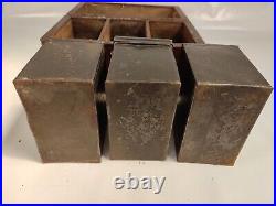 Rare early tea caddy with tin compartments