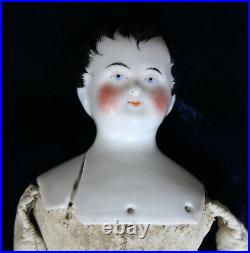 Rare mysterious early china boy doll Meissen Dornheim