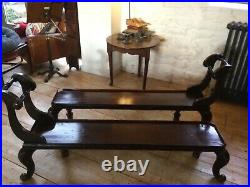 Rare pair of early 19th century French window or hall seats