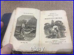Robinson Crusoe Book 1807 The Life & Adventures Illustrated Rare Early Antique