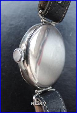 Rolex Silver 925 Antique Military WW1 British Officers rare early Watch 1918