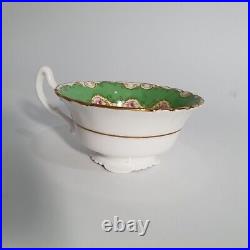 Royal Doulton RARE Antique 1911 Teacup, Saucer & Plate Set, Green Floral HB8322