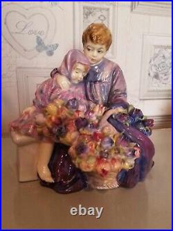 Royal Doulton Rare Hn 1206 Colour Figurine The Original Flower Sellers Children