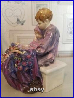 Royal Doulton Rare Hn 1206 Colour Figurine The Original Flower Sellers Children