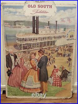 SALE RARE Antique Original Early Signed Litho Poster New Orleans Steamboats
