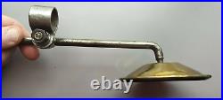 =SUPER-RARE EARLY/ANTIQUE 1920s+MOTORCYCLE REAR VIEW MIRROR/BRASS/BEVELED GLASS=