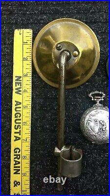 =SUPER-RARE EARLY/ANTIQUE 1920s+MOTORCYCLE REAR VIEW MIRROR/BRASS/BEVELED GLASS=
