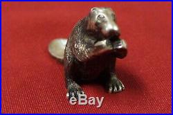 S. Kirk & Son Solid Sterling Silver Miniature Beaver Figurine Early Edition Rare