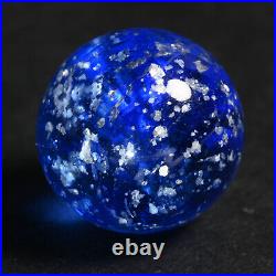 Sapphire Mica Marble, V. Rare Cased Early German Handmade Antique, Mint 21/32