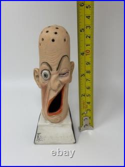 Schafer & Vater Grotesque Smoking Ashtray Match Holder Rare Antique Early German