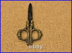 Scissors Antique Rare Early 19th Century Embroidery Scissors Brass/Steel Scissors Antique Rare Early 19th Century Embroidery Scissors Brass/Steel