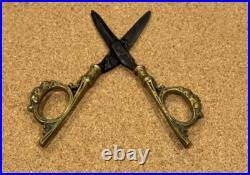 Scissors Antique Rare Early 19th Century Embroidery Scissors Brass/Steel Scissors Antique Rare Early 19th Century Embroidery Scissors Brass/Steel