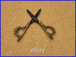 Scissors Antique Rare Early 19th Century Embroidery Scissors Brass/Steel Scissors Antique Rare Early 19th Century Embroidery Scissors Brass/Steel