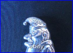 Solid Silver Very Rare Novelty Punch Vesta Case Amazing Dated Early 1940s