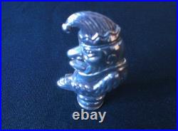 Solid Silver Very Rare Novelty Punch Vesta Case Amazing Dated Early 1940s