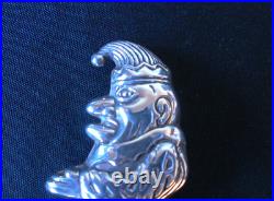 Solid Silver Very Rare Novelty Punch Vesta Case Amazing Dated Early 1940s