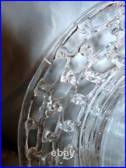 Spun Glass Antique Plate 19th Century Early Handmade Glass Rare 24 cm diameter