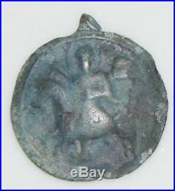 St. Michael Archangel on Horse Rare Early Medieval HOLY MEDAL Crusader Knight