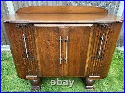 Stunning Antique Rare Early Ercol Oak Art Deco Drinks Cabinet Sideboard VGC