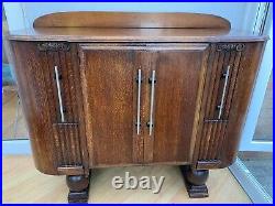Stunning Antique Rare Early Ercol Oak Art Deco Drinks Cabinet Sideboard VGC
