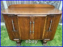 Stunning Antique Rare Early Ercol Oak Art Deco Drinks Cabinet Sideboard VGC