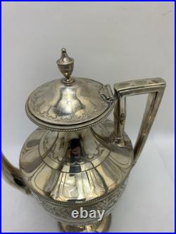 Stunning Rare Early 1800s Silver Plated Coffee Tea Pot Hot Water Jugs