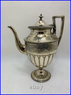 Stunning Rare Early 1800s Silver Plated Coffee Tea Pot Hot Water Jugs