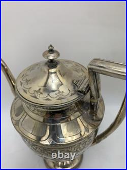 Stunning Rare Early 1800s Silver Plated Coffee Tea Pot Hot Water Jugs