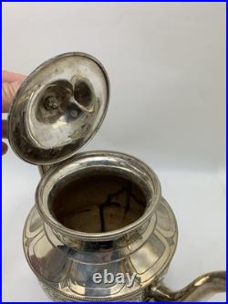 Stunning Rare Early 1800s Silver Plated Coffee Tea Pot Hot Water Jugs