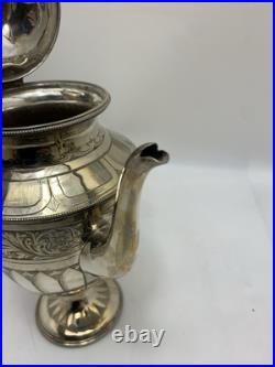 Stunning Rare Early 1800s Silver Plated Coffee Tea Pot Hot Water Jugs