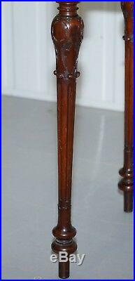 Stunning Rare Early Victorian Burr Walnut Games Table Lift Top Fret Work Carved
