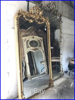 Stunning, Rare, French Antique Silver Mirror, Original Early 1800s, Vintage