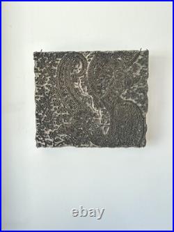 Stunning Rare Large Antique Wood Paisley Fabric Textile Printing Block Early 20c