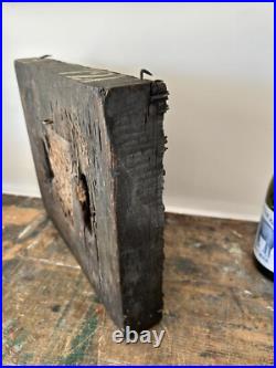 Stunning Rare Large Antique Wood Paisley Fabric Textile Printing Block Early 20c