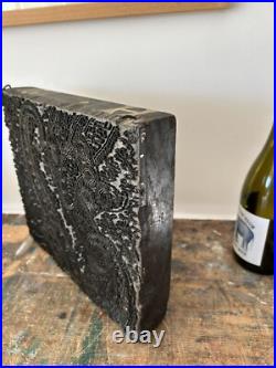 Stunning Rare Large Antique Wood Paisley Fabric Textile Printing Block Early 20c