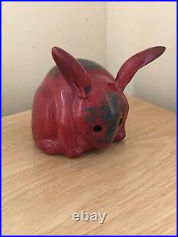 Superb Antique Extremely Rare Circa 1905 Bernard Moore Early Flambé Rabbit