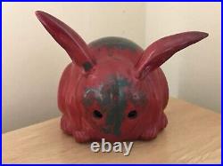 Superb Antique Extremely Rare Circa 1905 Bernard Moore Early Flambé Rabbit