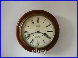 Superb Early Smiths Enfield London railway / school wall clock rare
