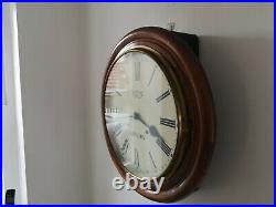 Superb Early Smiths Enfield London railway / school wall clock rare