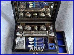 Superb Early Victorian Coromandel Vanity, Sewing Box, Rare Combination, + Conten
