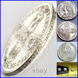 Superb Rare Antique (1746) English King George II Uncirculated Silver Half Crown