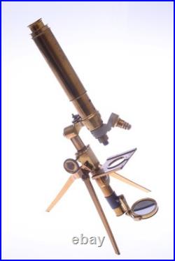 Swift Antique Microscope Folding, Travel, Portablerare, Early Model C. 1877
